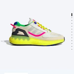 adidas Neon Yellow and Pink Athletic Shoes